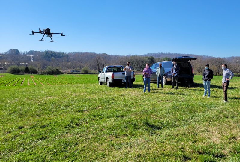 CCI researcher Feras Batarseh works with students to collect agriculture data for AI Assurace projects. 