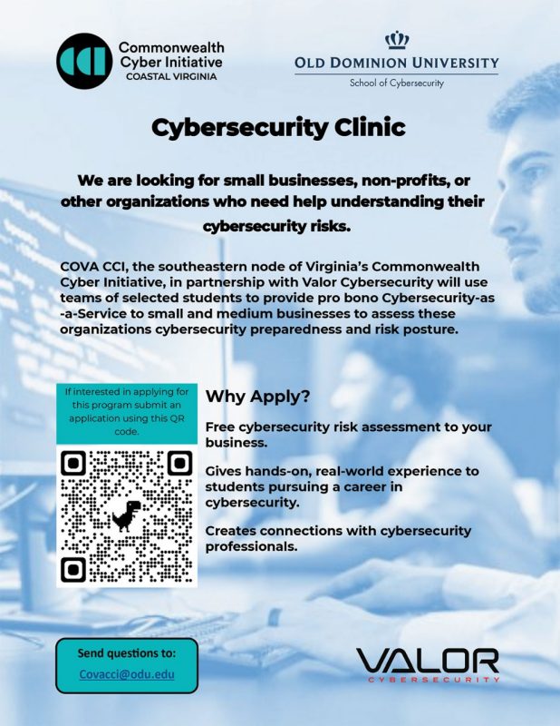 Cybersecurity Clinic Flyer three