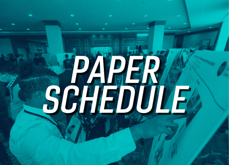 Symposium 2024 Paper Presentation Schedule
