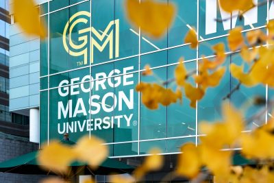 GM George Mason University building sign