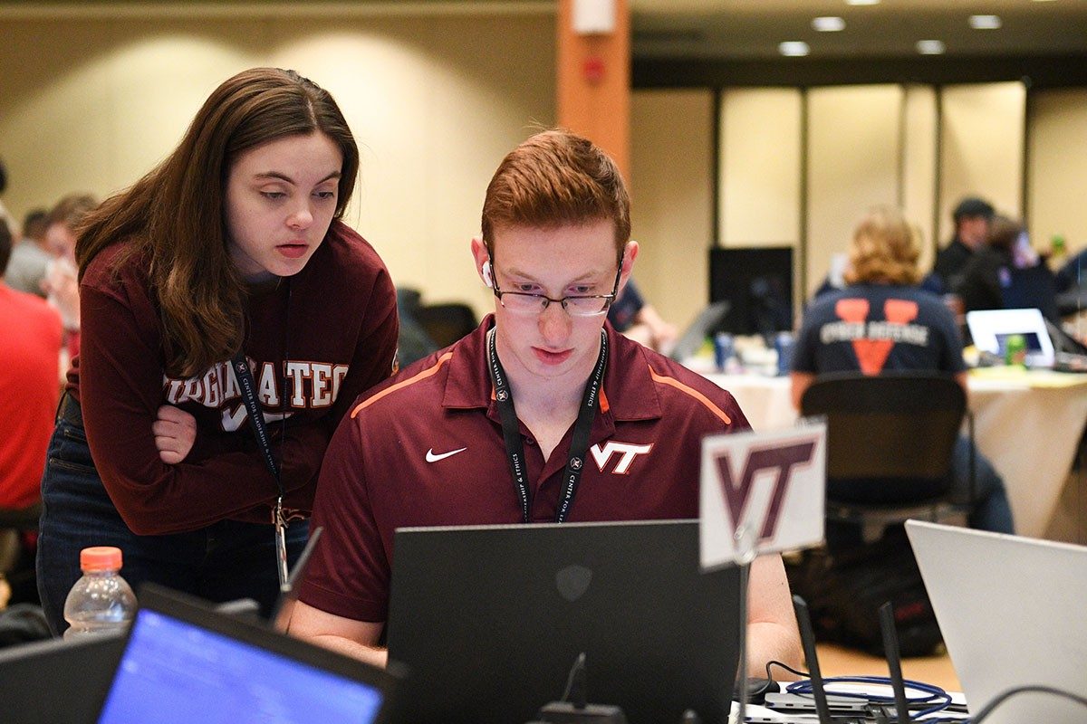 Virginia Tech students at Cyber Fusion 2023