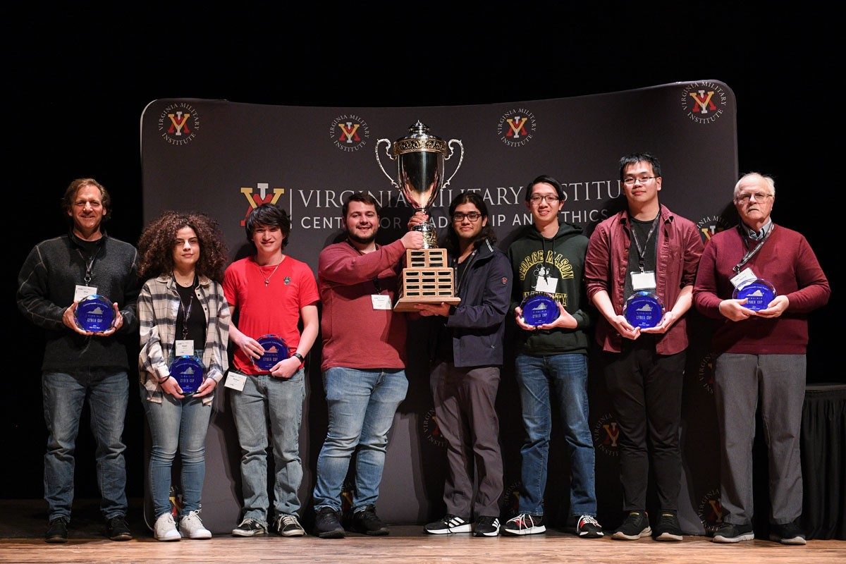 George Mason Team with awards, Cyber Cup at Cyber Fusion 2024