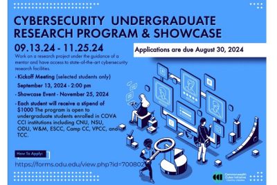 Cybersecurity Undergraduate Research Program and Showcase