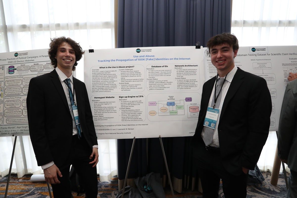 Students with their research poster