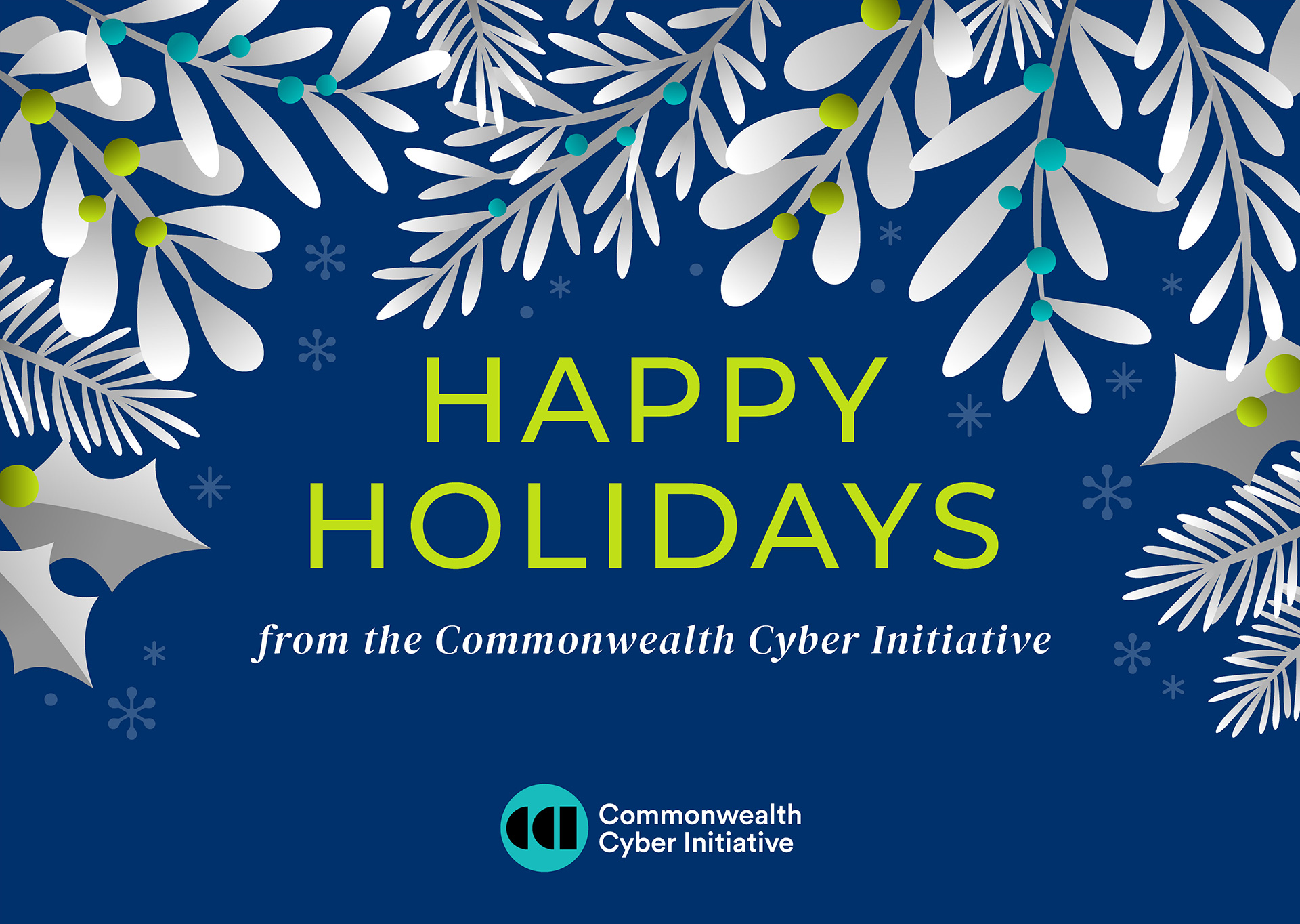 Happy Holidays from the Commonwealth Cyber Initiative