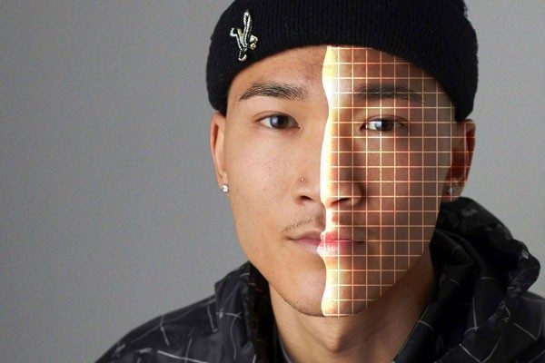 AI facial recognition illustration