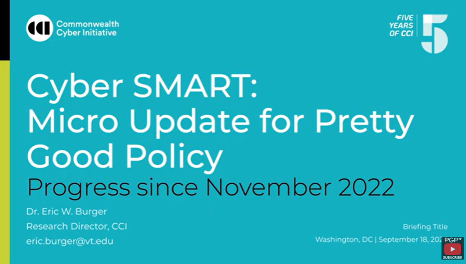 Pretty Good Policy Breakfast Discusses Crypto | CCI | Virginia Tech