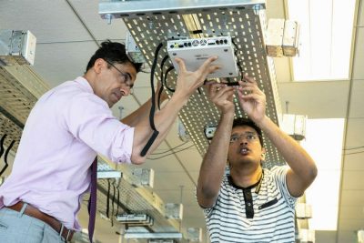 Researchers install testbed components at CCI Hub in Arlington